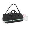 GOBUROS Lacrosse Bag Holds 2 Sticks and Shoes, Lacrosse Equipment Backpack with External Helmet Holder and Multi Pockets for All of Your LAX Gear, Black view 1