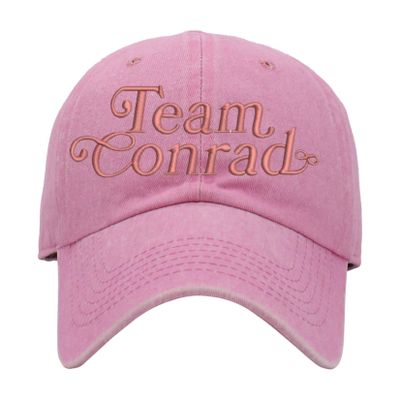 ALLNTRENDS Pigment Washed Team Conrad Embroidered Cotton Summer Baseball Cap (Pink)