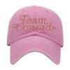 ALLNTRENDS Pigment Washed Team Conrad Embroidered Cotton Summer Baseball Cap (Pink) view 1