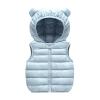 Kids Boys Girls Winter Warm Down Padded Vest Hooded Zipper Sleeveless Jacket aistcoat Outwear (Sky Blue, 3-6 Months) view 1