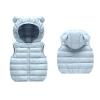 Kids Boys Girls Winter Warm Down Padded Vest Hooded Zipper Sleeveless Jacket aistcoat Outwear (Sky Blue, 3-6 Months) view 2