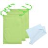 PATIKIL 11"x7" Ski Goggle Bag, 3 Pack Microfiber Goggle Pouch with Glasses Cloth Draw String Snow Protection Bags Protective Storage Case Sleeve for Lens, Green view 1