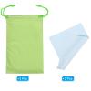 PATIKIL 11"x7" Ski Goggle Bag, 3 Pack Microfiber Goggle Pouch with Glasses Cloth Draw String Snow Protection Bags Protective Storage Case Sleeve for Lens, Green view 3