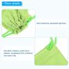PATIKIL 11"x7" Ski Goggle Bag, 3 Pack Microfiber Goggle Pouch with Glasses Cloth Draw String Snow Protection Bags Protective Storage Case Sleeve for Lens, Green view 4