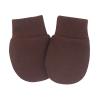 YOLAI Newborn Infant Baby Mittens Gloves No Scratch Mittens Boys Girls Unisex Cotton Gloves for 0~6 Months (Brown, One Size) view 1