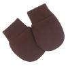 YOLAI Newborn Infant Baby Mittens Gloves No Scratch Mittens Boys Girls Unisex Cotton Gloves for 0~6 Months (Brown, One Size) view 2