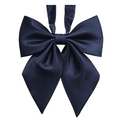 Adjustable Pre-tied Bow Tie Bowknot Halter Neck Bow Ties for Women Girls School JK&JC Uniform Tie Anime Bowtie (Navy Blue)