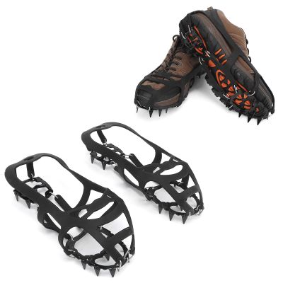 Traction Cleats Ice Snow Grips, Mountaineering Auxiliary Tool, Crampons for Hiking Boot, for Mountaineering, Slippery Surfaces, and Snowy Weather