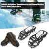 Traction Cleats Ice Snow Grips, Mountaineering Auxiliary Tool, Crampons for Hiking Boot, for Mountaineering, Slippery Surfaces, and Snowy Weather view 3