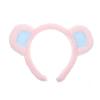 Beaupretty Face Wash Headband - Bear Ears Headband Cute Plush Animal Ears Party Headwear Women Spa for Women Girls(Pink Blue) view 1