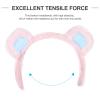 Beaupretty Face Wash Headband - Bear Ears Headband Cute Plush Animal Ears Party Headwear Women Spa for Women Girls(Pink Blue) view 2