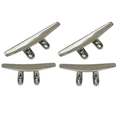 10" Dock Cleat Trimline Cleat Flat Top 316 Stainless Steel for Boat Marine 4Pcs