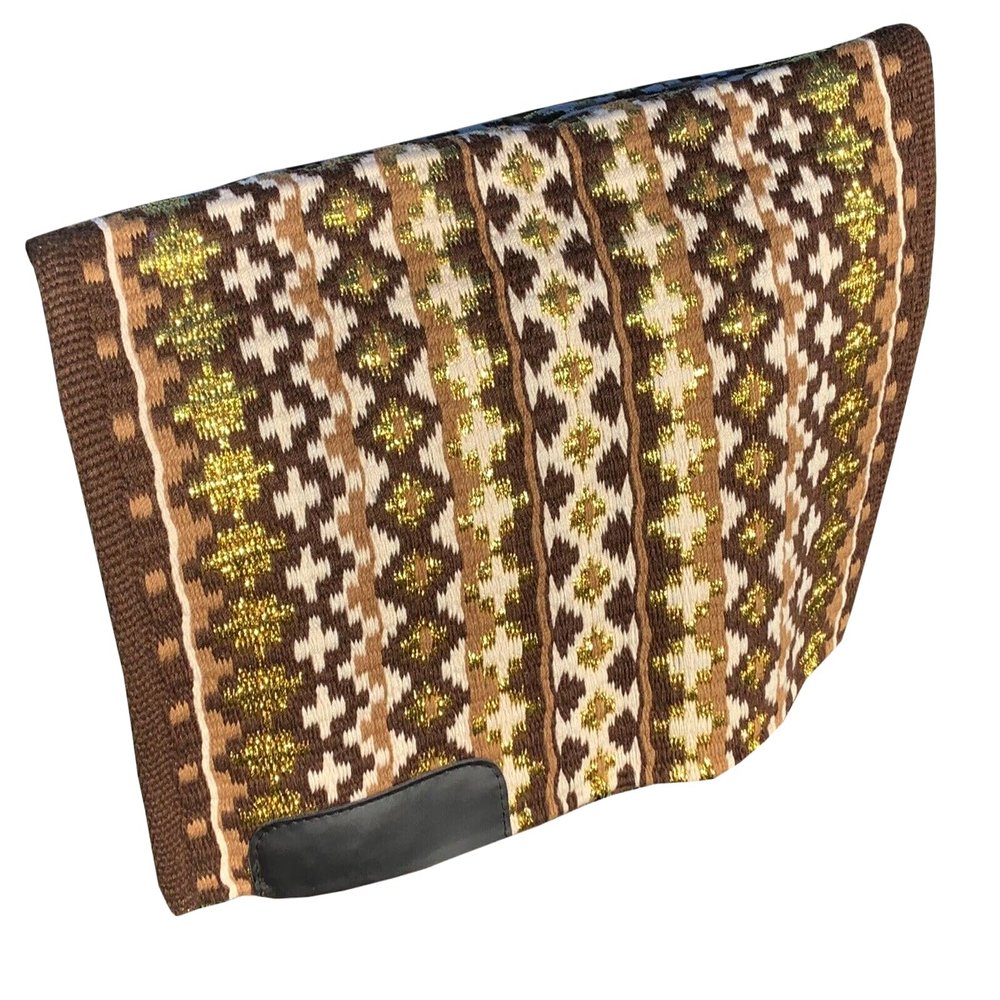 Western Horse Saddle Show Pad Blanket, Equestrian Ranch Pad, 100% Newzealand Woolen Pad Oversized Handmade Premium Quality ST-SP-068 (32" x 40")