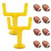 Meooeck 10 Pcs Football Party Supplies Kit,2 Inflatable 70.8'' Jumbo Football Goal Post and 8 Blow Up Footballs for Tailgate Outdoor Celebrations & Themed Day Party Game view 1