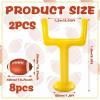Meooeck 10 Pcs Football Party Supplies Kit,2 Inflatable 70.8'' Jumbo Football Goal Post and 8 Blow Up Footballs for Tailgate Outdoor Celebrations & Themed Day Party Game view 2