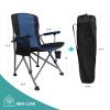 Camping Chair for Adults 2 Pack Heavy Duty Outdoor Patio Lawn Chairs Portable Support 350 LBS High Back Padded Oxford with Armrests, Storage Bag, Cup Holder, for Outside Fishing, Camping, 2PCS view 3