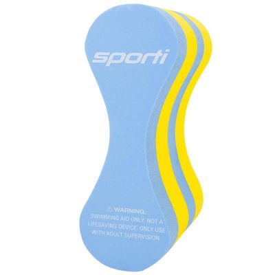 Sporti Kid Pull Buoy, Swimming Accessories for Lap Swimming, Swimmng Trainer for Junior, Swim Lesson Equipments - Junior Pull Buoy - Blue/Yellow/Blue