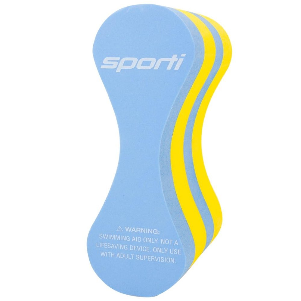Sporti Kid Pull Buoy, Swimming Accessories for Lap Swimming, Swimmng Trainer for Junior, Swim Lesson Equipments - Junior Pull Buoy - Blue/Yellow/Blue