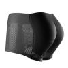 leasote Men Shorts Panties Men's Breathable Mid-rise Underpants Solid Color Butt Lift Shaper Hip Pad Fake Seamless Black L view 1