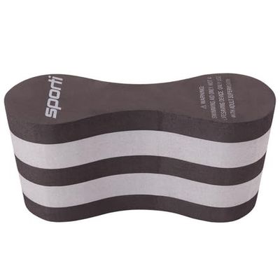 Sporti Pull Buoy for Women & Men Competitive, Swim Trainer Gears EVA 5-Layer Pull Buoy Leg Float - Black/Grey