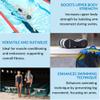 Sporti Pull Buoy for Women & Men Competitive, Swim Trainer Gears EVA 5-Layer Pull Buoy Leg Float - Black/Grey view 4