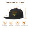 Anger Golden Leopard Fierce Animal Howl Snapback Hats for Men Trucker Dad Flat Brim Adjustable Black Baseball Cap Casual Washed Cotton Cool Hip Hop Hat Adult view 2