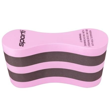 Sporti Pull Buoy for Women & Men Competitive, Swim Trainer Gears, Swim Buoy for Lap Swimming, EVA 5-Layer Pull Buoy Leg Float - Pink/Black/Pink