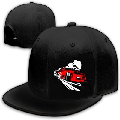 Tijeyi Race car Trucker Dad Hat Snapback Hats for Men Adjustable Baseball Cap Snap Backpack Hat for Boy Road Car Themed Outdoor Truck Drivers Flat Bill Cool