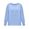 Quarter Zip Fleece Men Fashion Women Solid Sweater Tops Bow Collar Solid Buttons Long Sleeve Knitted Casual (Blue, XXL) view 3