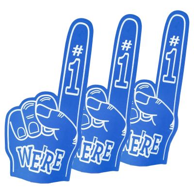 Fazanwey 3Pcs Giant Foam Finger We're # 1 Cheerleading Foam Fingers Foam Hands for Sports Events,School Athletic Meetings,Concert,Dancing Party,Stage Performance
