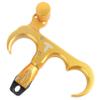 AMEYXGS Archery Bow Release for Compound Bows,Durable Aluminum 360 Rotate Caliper Thumb Release 3 Finger Release (Gold) view 1