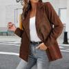 Quilted Knee Length Puffer Coat Womens Teddy Bear Fleece Oversized Fit Lapel Jacket Waterproof Ski Jacket Padded Puffy Overcoat Puffer Jacket Long Drawstring Waterproof Snow Parka Puffy Warm Snow view 3