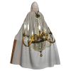 Ball Room Chandelier,Costume Cloak for Adults,Personalized Hooded Cape for Halloween, Cosplay, Stage Costumes, Makeup Parties Black view 1