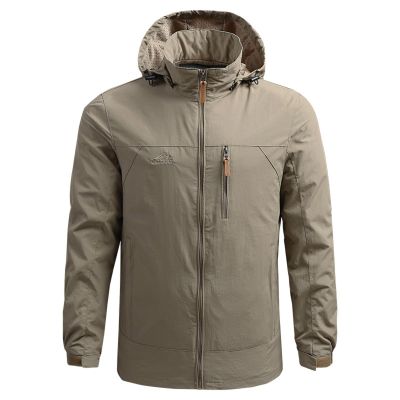 Xiaojmake Rain Jacket Men Lightweight Waterproof Running Windbreaker Outdoor Fall Packable Full Zip Raincoat Light Jacket