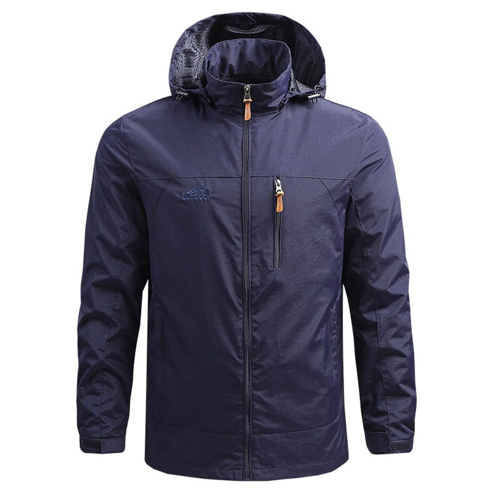 Xiaojmake Rain Jacket Men Lightweight Waterproof Running Windbreaker Outdoor Fall Packable Full Zip Raincoat Light Jacket