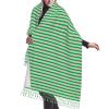 LMNSWDA Red White Green Candy Cane Stripes Women's Fashion Cashmere Feel with Tassel Large scarf warm party shawl Wraps view 1