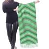 LMNSWDA Red White Green Candy Cane Stripes Women's Fashion Cashmere Feel with Tassel Large scarf warm party shawl Wraps view 2