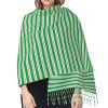 LMNSWDA Red White Green Candy Cane Stripes Women's Fashion Cashmere Feel with Tassel Large scarf warm party shawl Wraps view 4