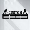 Hockey Medal Holder with Custom Name Personalized Hockey Player Medal Hanger 12 Rungs for Medals & Ribbons Hockey Medal Display Awards Sign view 2