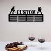Hockey Medal Holder with Custom Name Personalized Hockey Player Medal Hanger 12 Rungs for Medals & Ribbons Hockey Medal Display Awards Sign view 4