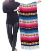 LMNSWDA Mexican Serape Pattern Women's Fashion Cashmere Feel with Tassel Large scarf warm party shawl Wraps view 2