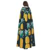 Pineapple,Costume Cloak for Adults,Personalized Hooded Cape for Halloween, Cosplay, Stage Costumes, Makeup Parties Black view 4