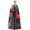 Volcano Bloom,Costume Cloak for Adults,Personalized Hooded Cape for Halloween, Cosplay, Stage Costumes, Makeup Parties Black view 3