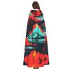 Volcano Bloom,Costume Cloak for Adults,Personalized Hooded Cape for Halloween, Cosplay, Stage Costumes, Makeup Parties Black view 4