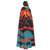 Volcano,Costume Cloak for Adults,Personalized Hooded Cape for Halloween, Cosplay, Stage Costumes, Makeup Parties Black view 4