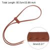 uxcell PU Leather Drawstring, 85.5cm/33.7" Detachable Pull String Purse Strap Bunches Pocket Accessories for Bucket Bag Shoulder Bag (Brown/Black) view 2
