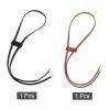uxcell PU Leather Drawstring, 85.5cm/33.7" Detachable Pull String Purse Strap Bunches Pocket Accessories for Bucket Bag Shoulder Bag (Brown/Black) view 3