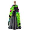 Lotus Flowers,Costume Cloak for Adults,Personalized Hooded Cape for Halloween, Cosplay, Stage Costumes, Makeup Parties Black view 3