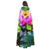 Lotus Flowers,Costume Cloak for Adults,Personalized Hooded Cape for Halloween, Cosplay, Stage Costumes, Makeup Parties Black view 4
