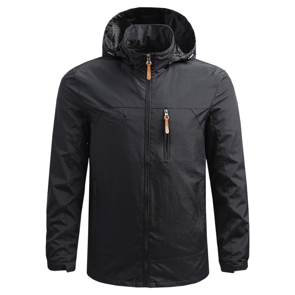 Xiaojmake Rain Jacket Men Lightweight Waterproof Running Windbreaker Outdoor Fall Packable Full Zip Raincoat Light Jacket